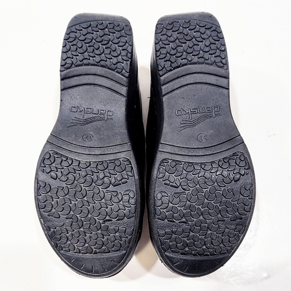 Dansko XP 2.0 Professional Clogs Black Leather Women's 37 EU 6½-7 US Slip Resist - Picture 7 of 10